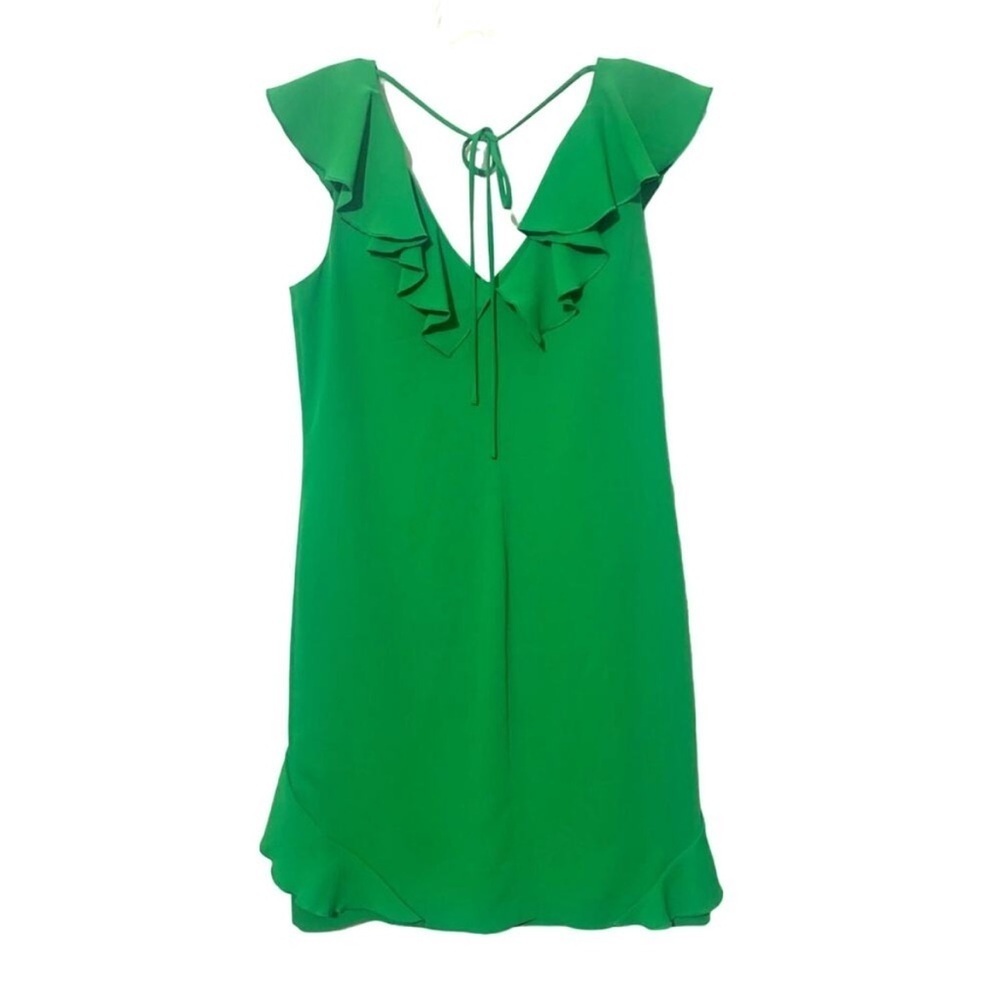 Trina Turk Sweetheart Ruffle Shift Dress Green Size Small - Picture 4 of 6